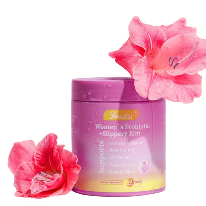 LEEFAR Her Juicy Feminine Probiotics Gummies- All in One Solution with Slippery Elm and Prebiotics&Lactobacillus Probiotic Blend for Women’S Ph Balance and Dryness - Hawaiian Pineapple Gummies 60 Count Probiotics Women